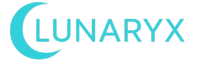 Lunaryx Logo with cyan coloured